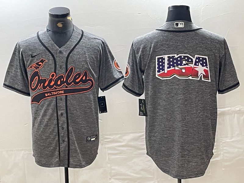 Men Baltimore Orioles Blank Grey Jointly 2024 Nike MLB Jersey style 3->baltimore orioles->MLB Jersey